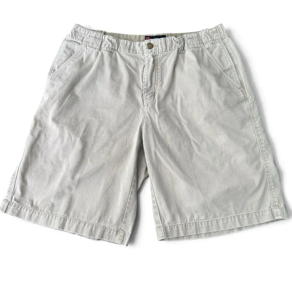 SCOTTeVEST TEC Sev Walking Shorts Men 36 Tan Cargo 8 Pocket Cotton Twill Utility